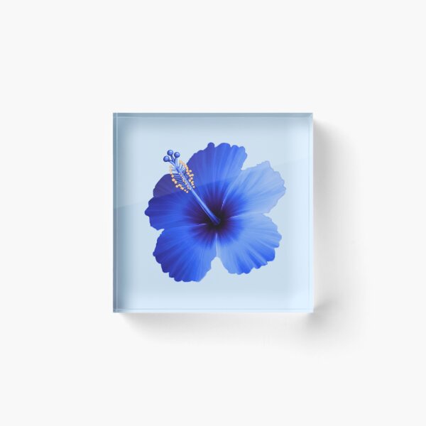 Item preview, Blooming Blue Hibiscus Tropical Floral Art designed and sold by TreasurNTemplat.