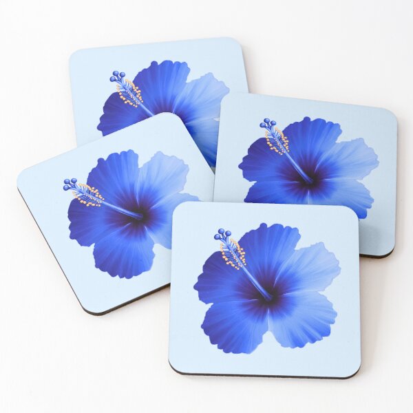 Item preview, Blooming Blue Hibiscus Tropical Floral Art designed and sold by TreasurNTemplat.