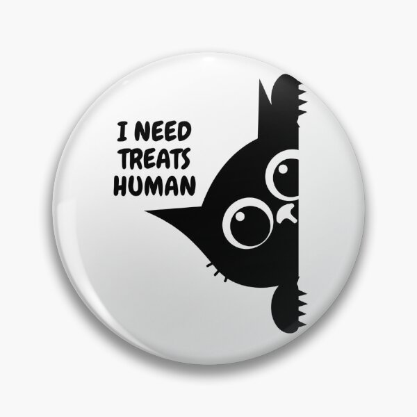 Item preview, Black cat peering round corner demanding treats designed and sold by BritishDelights.