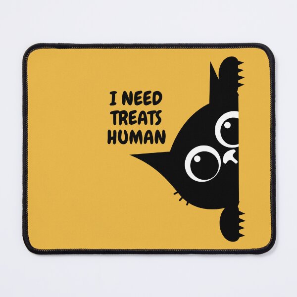 Item preview, Black cat peering round corner demanding treats designed and sold by BritishDelights.
