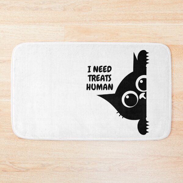 Item preview, Black cat peering round corner demanding treats designed and sold by BritishDelights.