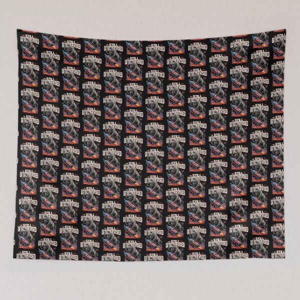 Item preview, Still Unsupervised Leaping Bison Rocket Retro Patriotic Tee v3 designed and sold by DarylWelsh2024.
