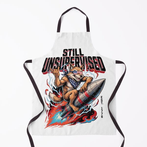 Item preview, Still Unsupervised Patriotic Werewolf Rocket Rider Tee v2 designed and sold by DarylWelsh2024.