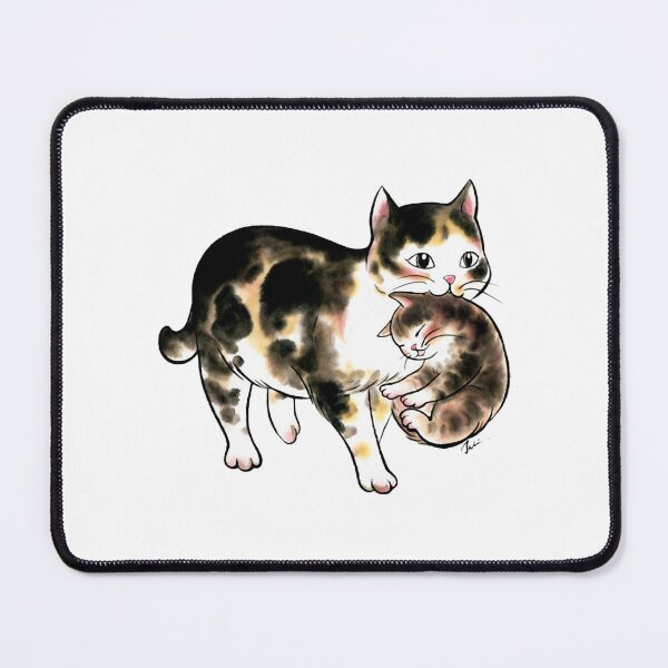 Item preview, Wholesome Cat Mother and Baby Kitten Illustration designed and sold by OpusTwo.