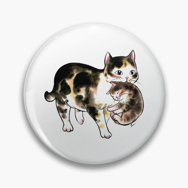 Item preview,  Wholesome Cat Mother and Baby Kitten Illustration designed and sold by OpusTwo.
