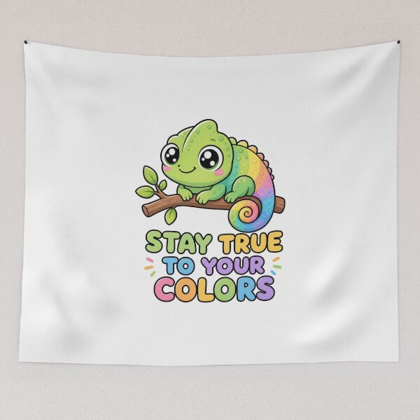 Item preview, Stay True To Your Colors Kawaii Chamaeleon designed and sold by BoosterShop.