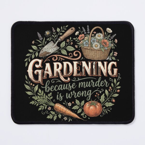 Item preview, Gardening Because Murder Is Wrong Funny Vintage Garden Lover T-Shirt designed and sold by PACS0011.