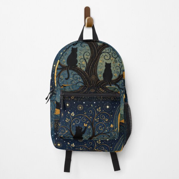 Item preview, Wandering Playful Silhouette Cats Under the Moonlight designed and sold by Mindworx21.