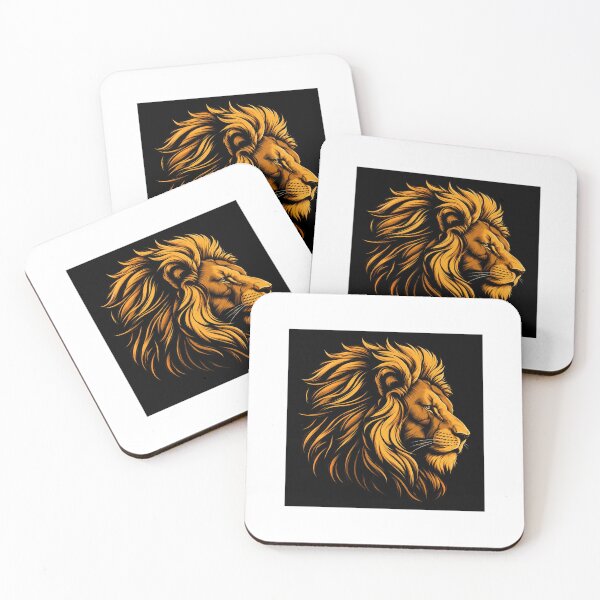 Item preview, Majestic Golden Lion Profile Animal Art designed and sold by YogiCodeLab.