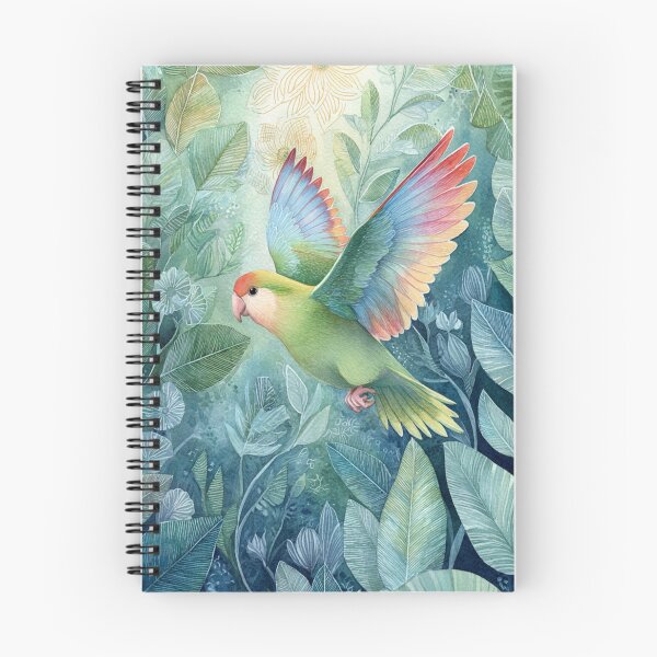 Item preview, A Parrotlet flying through a spring garden, Birds in Motion designed and sold by CDC40.