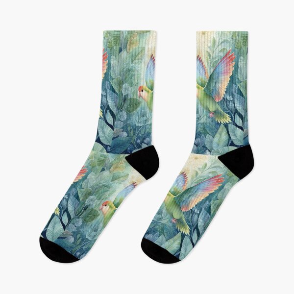 Item preview, A Parrotlet flying through a spring garden, Birds in Motion designed and sold by CDC40.
