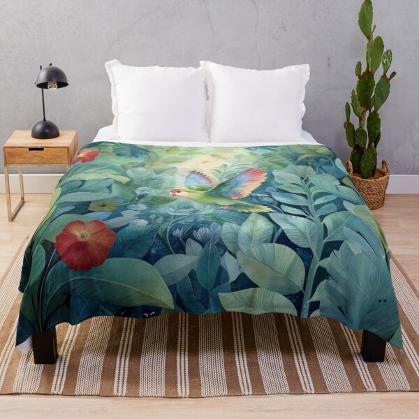 Item preview, A Parrotlet flying through a spring garden, Birds in Motion designed and sold by CDC40.