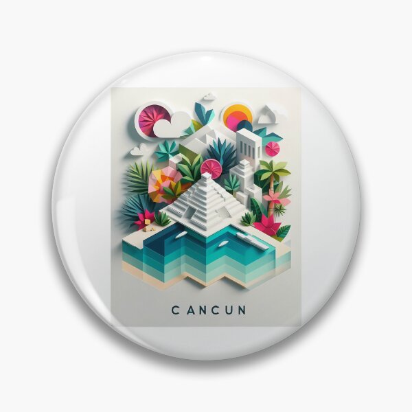 Item preview, Cancun Mexico Travel Poster - Abstract Tropical Island Beach Art designed and sold by OzzFrequency.