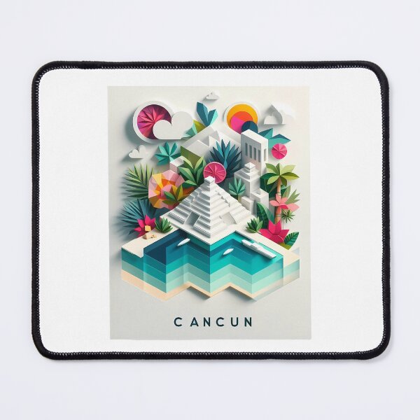 Item preview, Cancun Mexico Travel Poster - Abstract Tropical Island Beach Art designed and sold by OzzFrequency.
