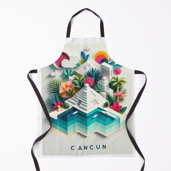 Item preview, Cancun Mexico Travel Poster - Abstract Tropical Island Beach Art designed and sold by OzzFrequency.