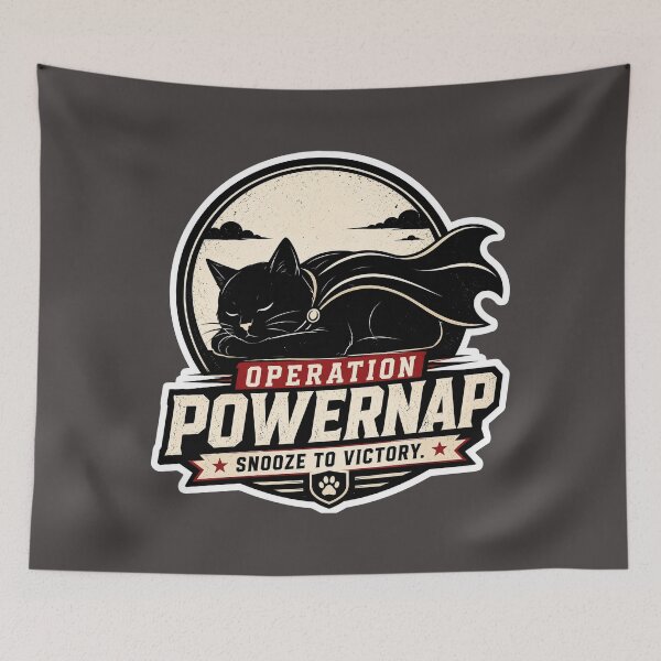 Item preview, Operation Powernap Shirt, Funny Sleeping Cat T-Shirt, Black Cat Gift, Cat Lover Tee, Tactical Cat Shirt, Cat Dad Gift, Cat Mom Tee designed and sold by Halejo68.