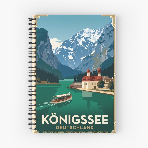 Item preview, Königssee Germany Vintage Travel Poster – Alps Art designed and sold by Bomax121.