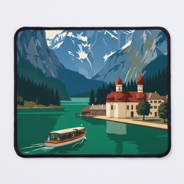 Item preview, Königssee Germany Vintage Travel Poster – Alps Art designed and sold by Bomax121.