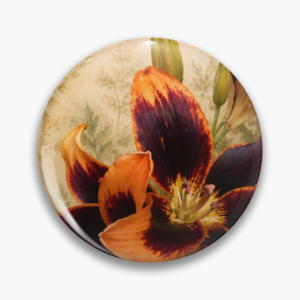 Item preview, Botanical Flow – Dark Orange Lily | Vintage Botanical Fine Art designed and sold by Violafleurviolett.