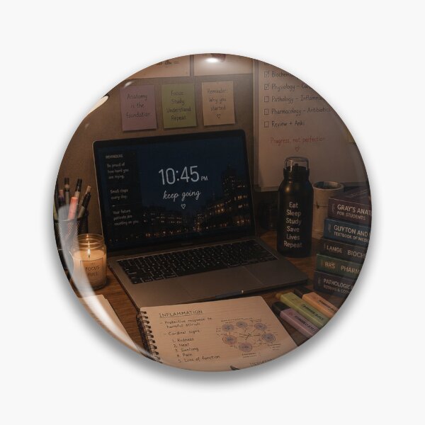 Item preview, Medical Student Late Night Study Desk designed and sold by YogiCodeLab.