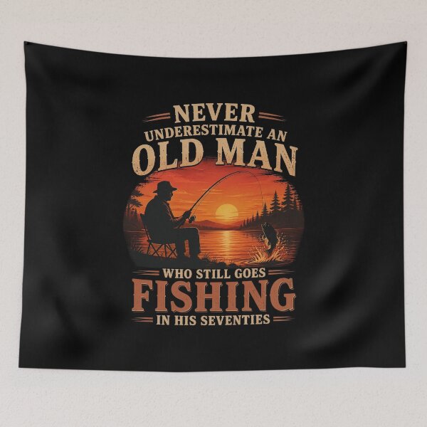 Item preview, Never Underestimate an Old Man Who Goes Fishing in His 70s designed and sold by OlakunleOloroz.