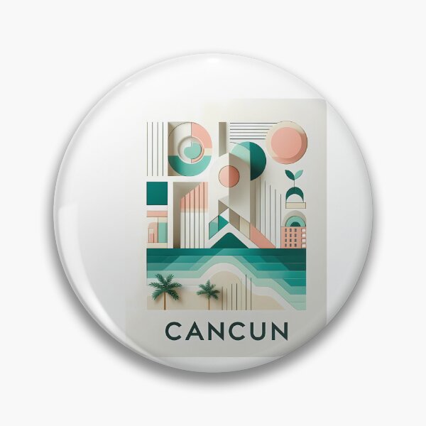 Item preview, Cancun Mexico Travel Poster - Abstract Tropical Island Beach Art designed and sold by OzzFrequency.
