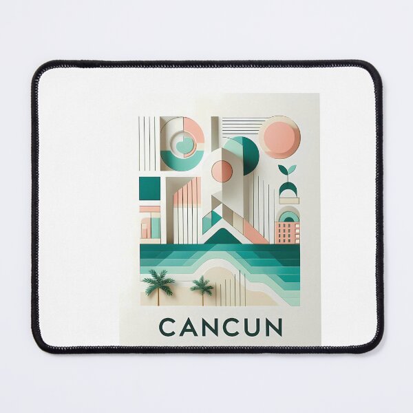 Item preview, Cancun Mexico Travel Poster - Abstract Tropical Island Beach Art designed and sold by OzzFrequency.