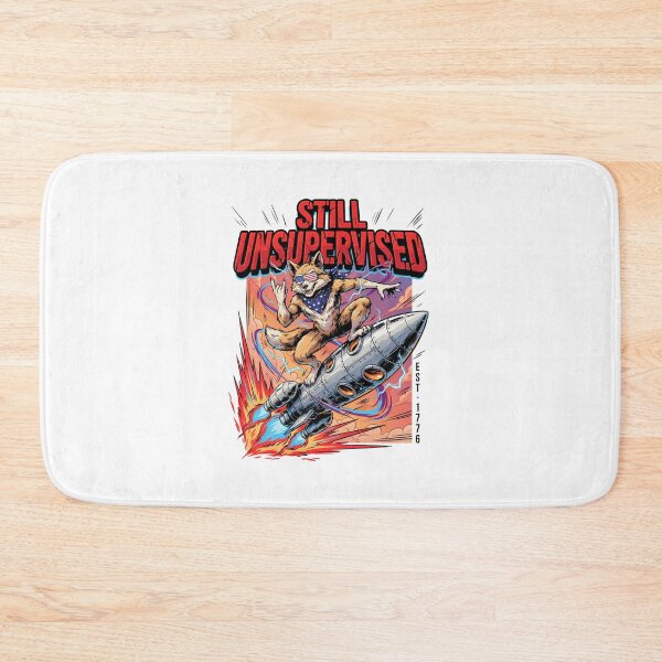 Item preview, Still Unsupervised Patriotic Werewolf Rocket Rider Tee v4 designed and sold by DarylWelsh2024.