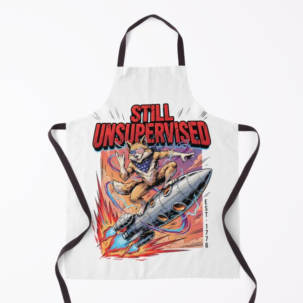 Item preview, Still Unsupervised Patriotic Werewolf Rocket Rider Tee v4 designed and sold by DarylWelsh2024.