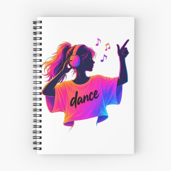 Item preview, Neon Dance Girl with Headphones designed and sold by HeyFajnaLinja.