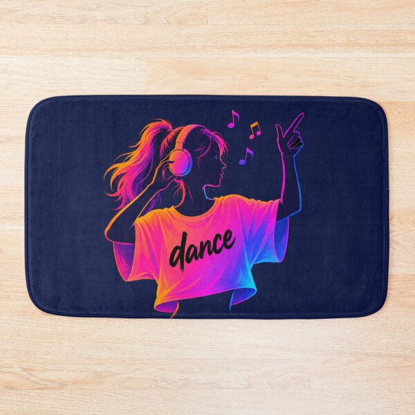 Item preview, Neon Dance Girl with Headphones designed and sold by HeyFajnaLinja.