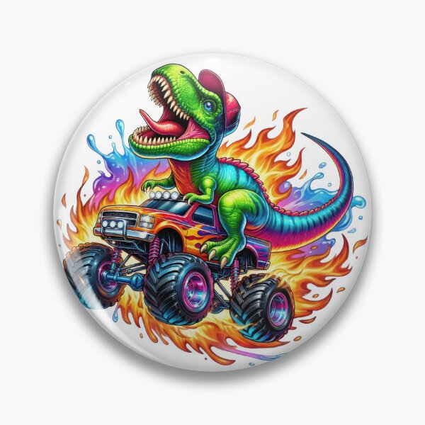Item preview, Roar & Ride – T-Rex Monster Truck | Fun dinosaur cartoon design designed and sold by Bach4you.