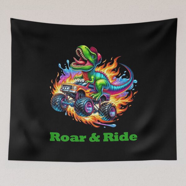 Item preview, Roar & Ride – T-Rex Monster Truck | Fun dinosaur cartoon design designed and sold by Bach4you.