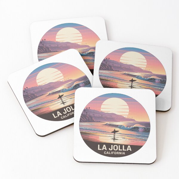 Item preview, La Jolla California: Reflective Surfer Sunset designed and sold by CircinusStore.