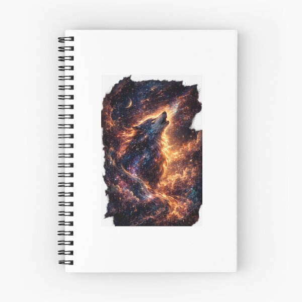 Item preview, Cosmic Galaxy Howling Wolf Spirit Art designed and sold by YogiCodeLab.