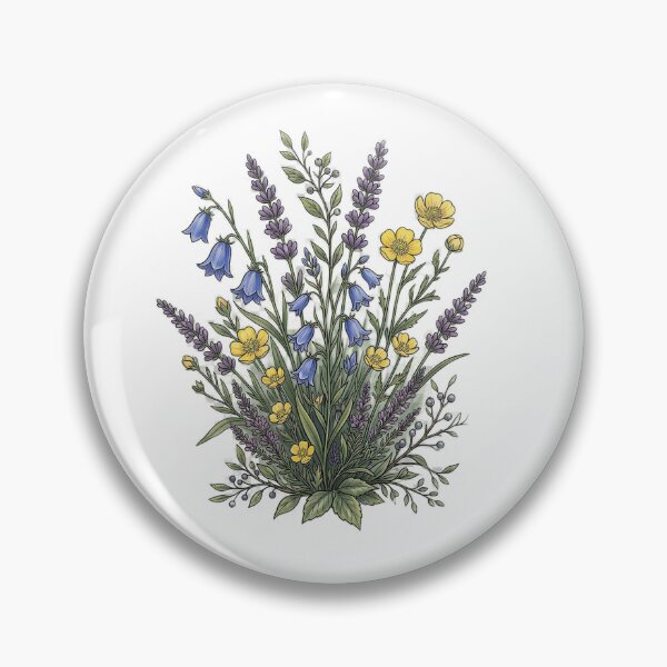 Item preview, Wildflower Bouquet: Lavender and Bellflowers designed and sold by Nakrisa.