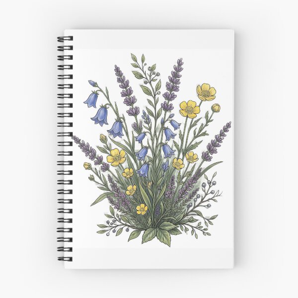 Item preview, Wildflower Bouquet: Lavender and Bellflowers designed and sold by Nakrisa.