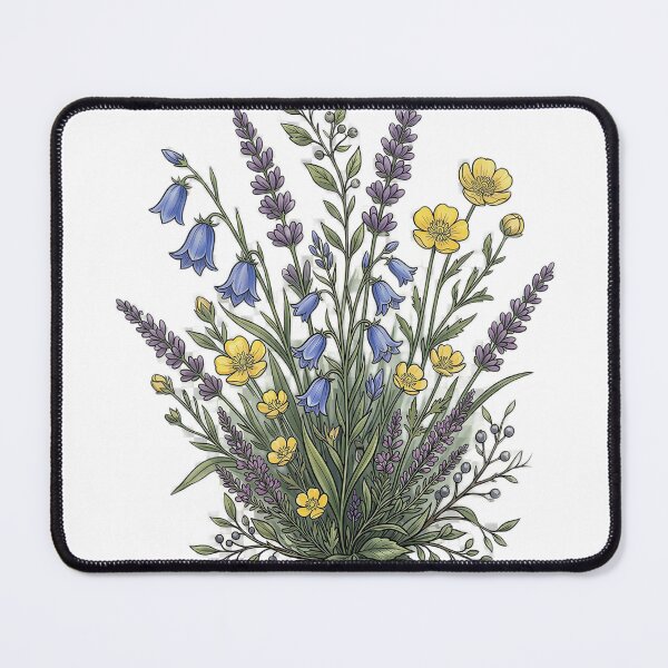 Item preview, Wildflower Bouquet: Lavender and Bellflowers designed and sold by Nakrisa.