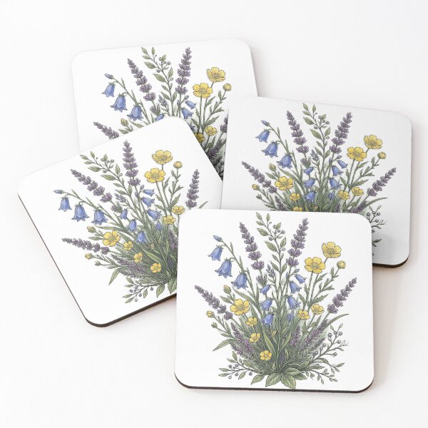 Item preview, Wildflower Bouquet: Lavender and Bellflowers designed and sold by Nakrisa.