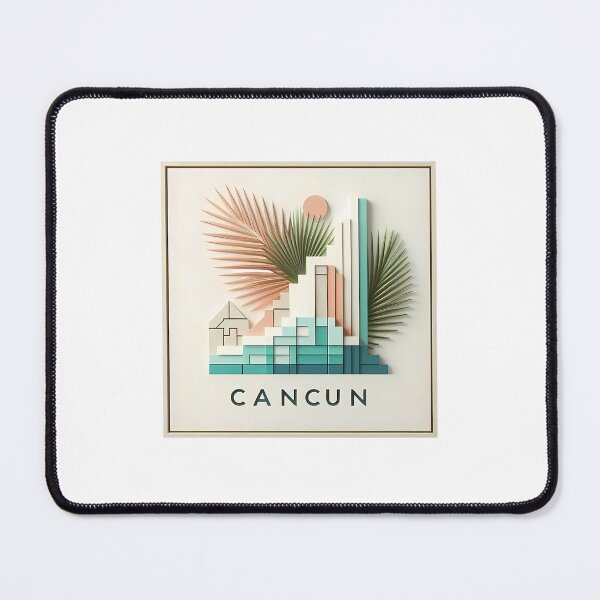 Item preview, Cancun Mexico Travel Poster - Abstract Tropical Island Beach Art designed and sold by OzzFrequency.