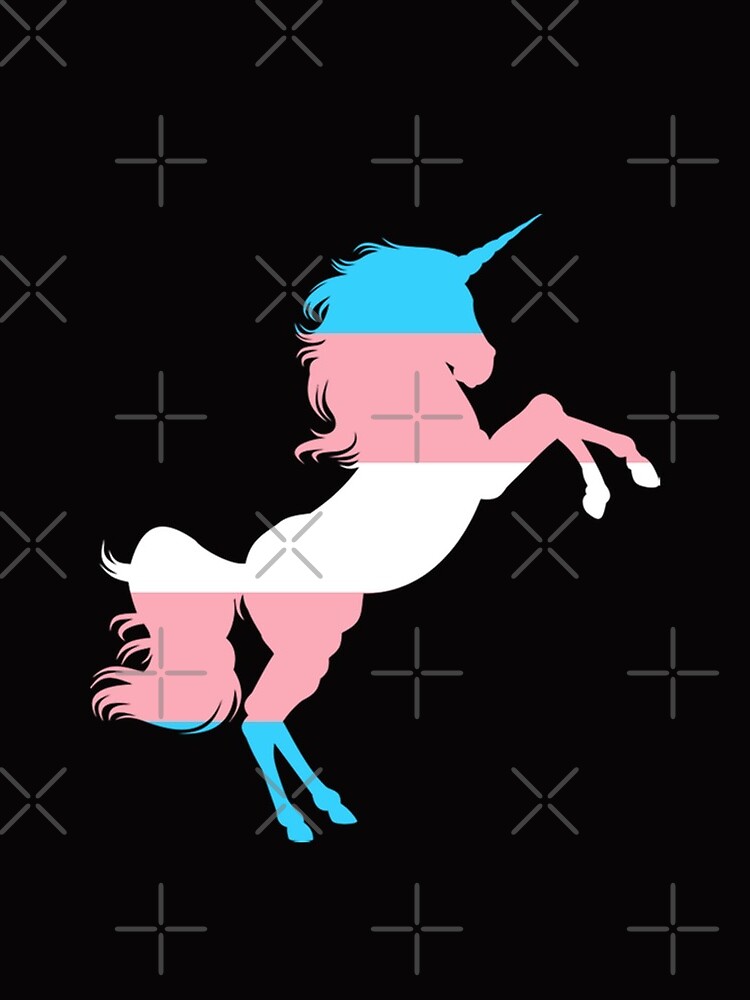 "Trans Transgender Unicorn Flag Pink Blue " Mini Skirt for Sale by