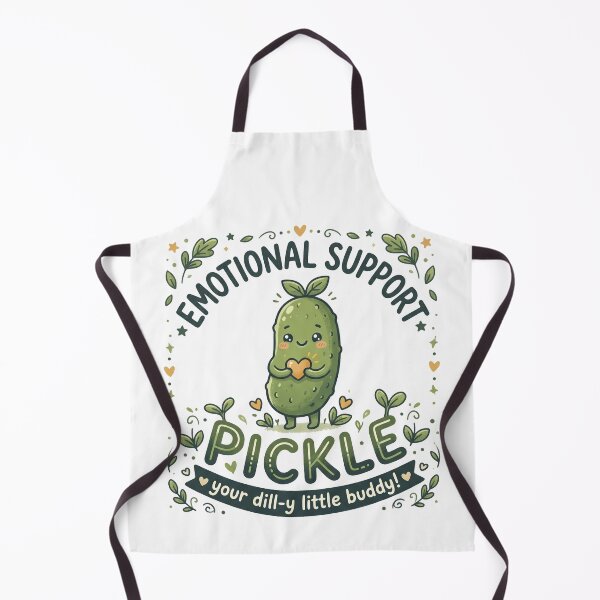 Item preview, Emotional Support Pickle Cute Kawaii Pun designed and sold by LOVEARTDESIGN.