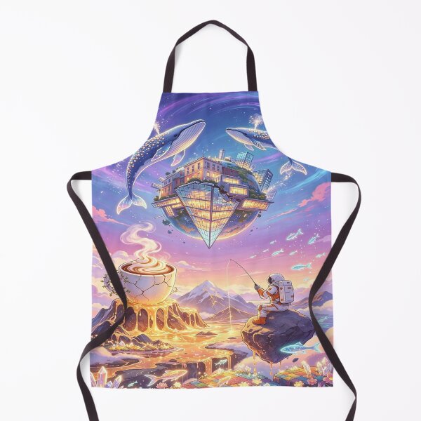 Item preview, Astronaut Fishing in Cosmic Sky - Surreal Coffee Whale Fantasy Art designed and sold by Chaos world.
