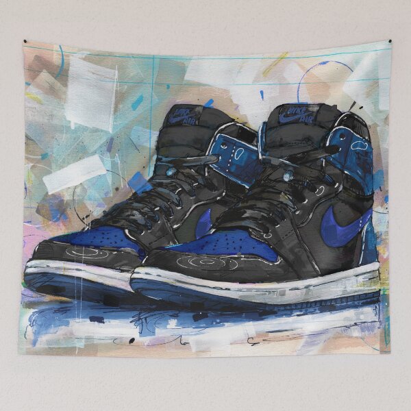 Item preview, AirJordan1 retro royal blue sneaker designed and sold by GalleryKauffeld.