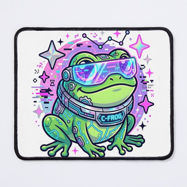 Item preview, Cyberpunk Frog Futuristic Sticker designed and sold by denybz.