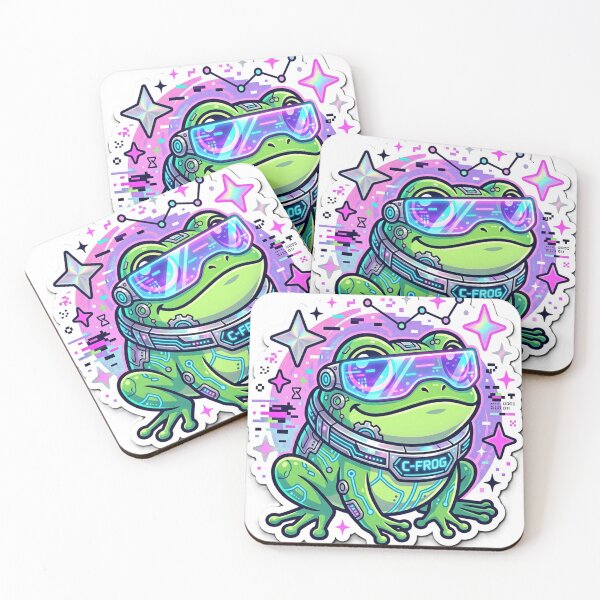 Item preview, Cyberpunk Frog Futuristic Sticker designed and sold by denybz.