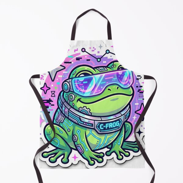 Item preview, Cyberpunk Frog Futuristic Sticker designed and sold by denybz.
