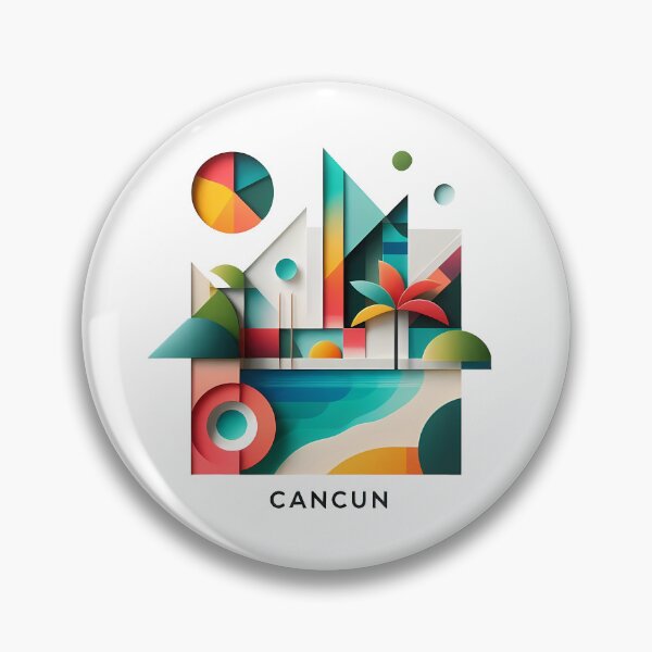 Item preview, Cancun Mexico Travel Poster - Abstract Tropical Island Beach Art designed and sold by OzzFrequency.