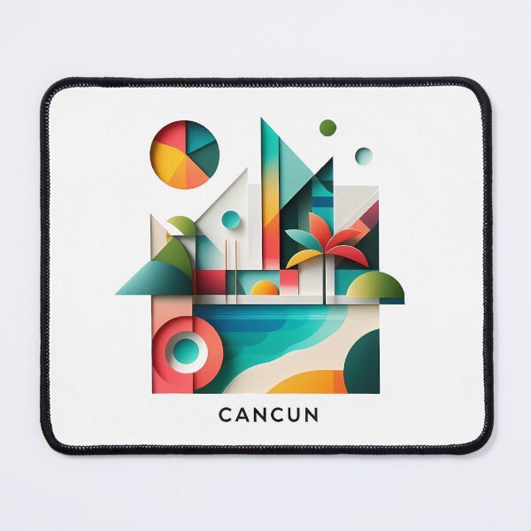 Item preview, Cancun Mexico Travel Poster - Abstract Tropical Island Beach Art designed and sold by OzzFrequency.