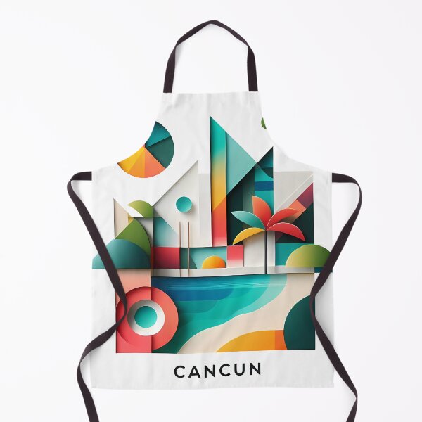 Item preview, Cancun Mexico Travel Poster - Abstract Tropical Island Beach Art designed and sold by OzzFrequency.